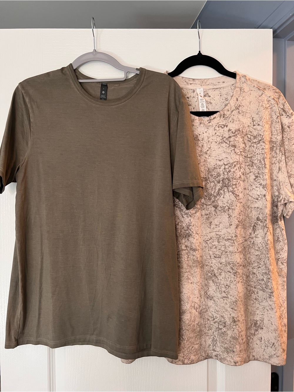 Olive Green & Gray Tye Die Crewneck T-Shirt
